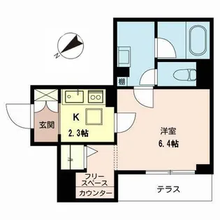 ミラージュ清水【0101号室】の間取り