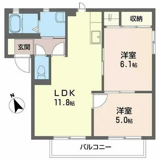 シャーメゾン和久屋【1階】の間取り