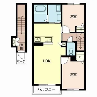 シャーメゾンランフォス【0203号室】の間取り