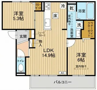 D-residence下田部A【202号室】の間取り
