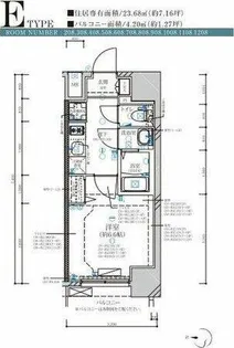 ディアレイシャス名古屋大須通【5階】の間取り