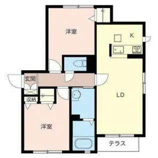 テラーノ藤森【A103号室】の間取り