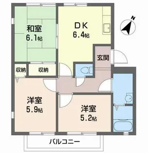 パル今福【B205号室】の間取り