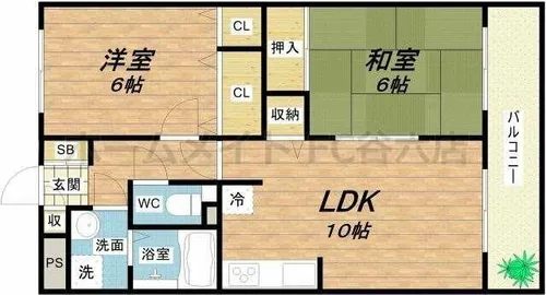 ホワイトマーブル【2階】の間取り
