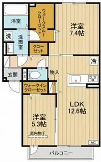 シエル・クレール【205号室】の間取り