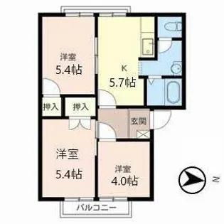 メゾン菖蒲台【2階】の間取り