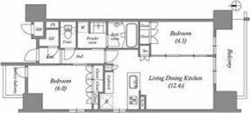オーパスレジデンス名古屋ステーション【10階】の間取り