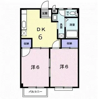 リベルテ吉田【2階】の間取り
