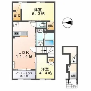 ユニバース【2階】の間取り
