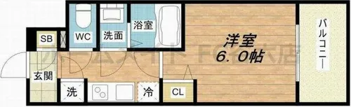 レジュールアッシュOSAKA新深江【10階】の間取り