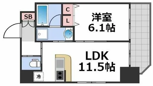 スプランディッド安土町【12階】の間取り