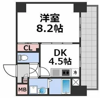 アーバンステージ安堂寺Ⅰ【2階】の間取り