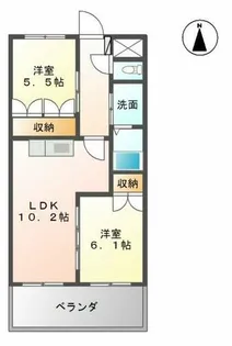 フェリーチェⅡ【2階】の間取り