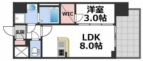 エスリード大阪城EAST【4階】の間取り