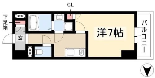 クレヴィスタ名駅南【8階】の間取り
