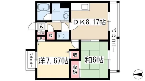 パークスクエア21【1階】の間取り