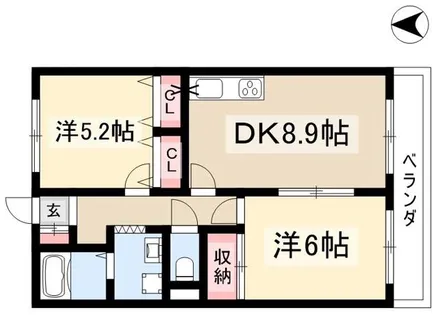 シャングリラ【202号室】の間取り