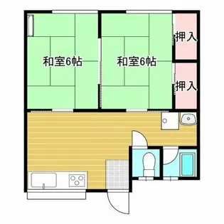 石崎コーポ【1号室】の間取り