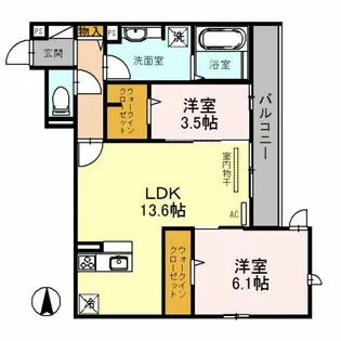 グランコート【2階】の間取り