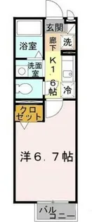 セジュール西代Ⅰ【2階】の間取り