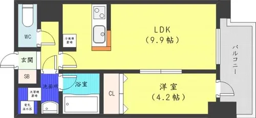 アルファタワー札幌南4条【11階】の間取り
