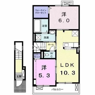 グランツ メーアB【2階】の間取り