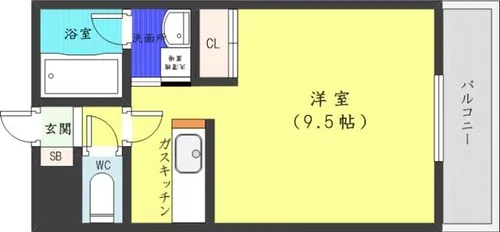 ルーブル4条館【8階】の間取り
