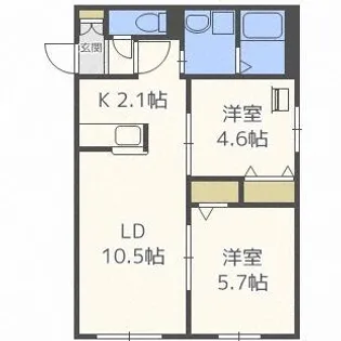 ロワ・クラッセ【2階】の間取り
