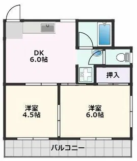 第5摂津マンション【401号室】の間取り