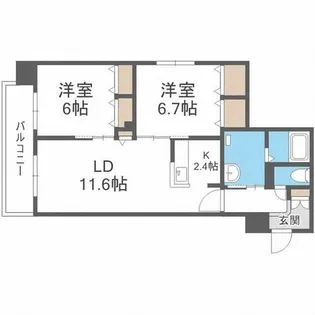 Partire桑園【3階】の間取り