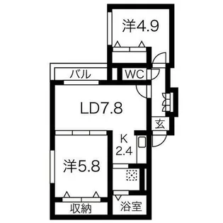ブローニュ旭ヶ丘【2階】の間取り