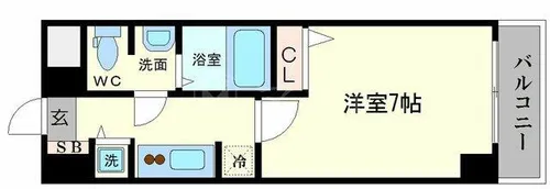 S-RESIDENCE難波Briller【11階】の間取り