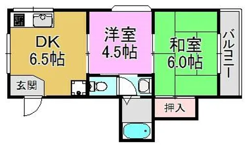 双葉ハイツ【2階】の間取り
