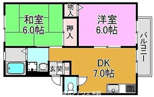 サンビレッジ・ラポール【1階】の間取り