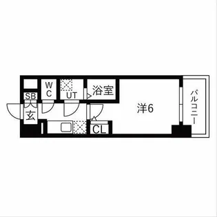 エスリード弁天町クレール【7階】の間取り