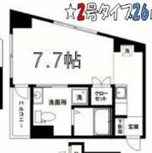 ベルエール天王寺【602号室】の間取り