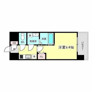 エスリードレジデンス大阪ザ・クラス【8階】の間取り