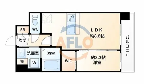 Luxe新大阪西【3階】の間取り