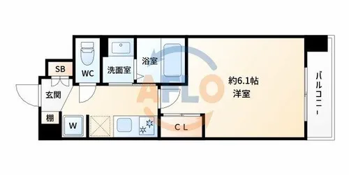 Luxe新大阪西【4階】の間取り