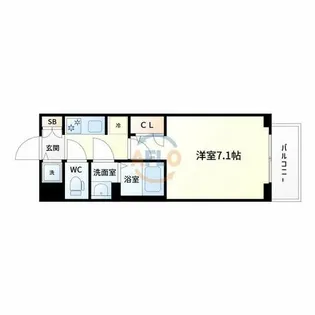S-RESIDENCE大和田aline【8階】の間取り