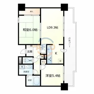 長居東パーク・レジデンス【2階】の間取り