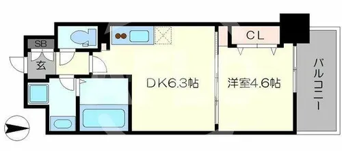 アーバネックス同心【8階】の間取り