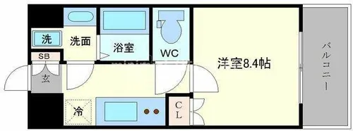セオリー難波WEST【8階】の間取り