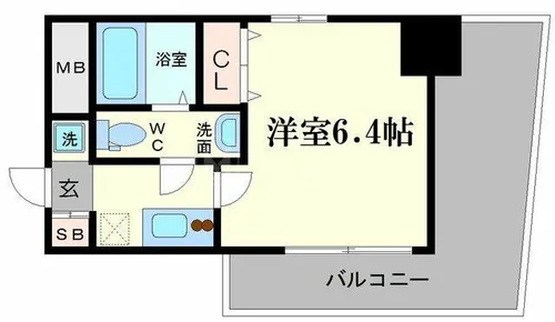 ラシュレエグゼ夕陽丘【11階】の間取り