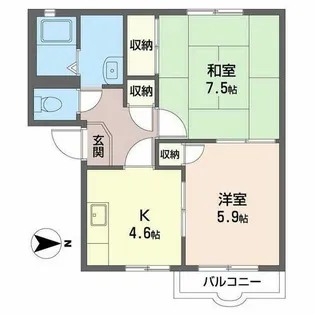 ドミール修学院【0103号室】の間取り