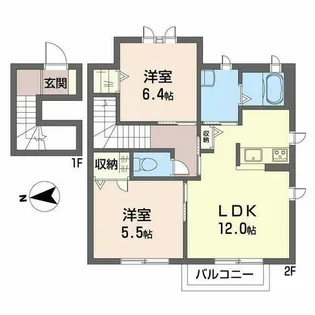 ソレアード【0302号室】の間取り