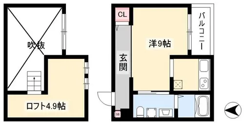 ベーセーベージェー【2階】の間取り