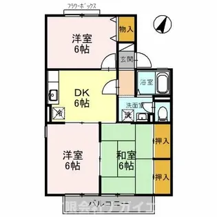 プレミールコートA【2階】の間取り