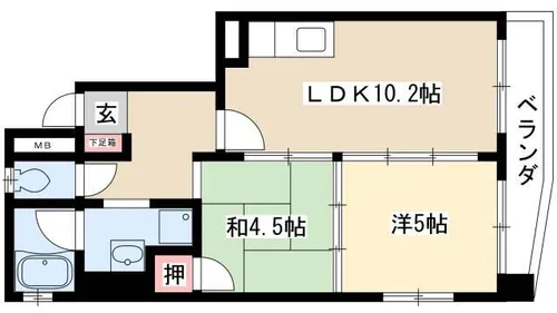 Apartment884【2階】の間取り