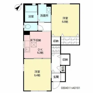 コンサルジュM I棟【A0101号室】の間取り